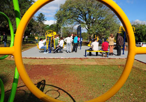 Instalada pela prefeitura e a RPC, local oferece qualidade de vida para os moradores do jardim Shangri-lá A