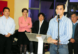 Prefeito discursa sobre o evento