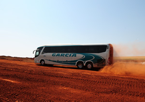 O ônibus da viação garcia levou, ao todo, 42 pessoas