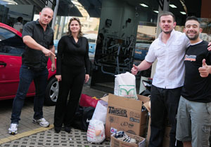 300 quilos de doações foram arrecadados