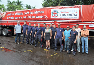 Caminhão com doações para o Rio de Janeiro partiu hoje