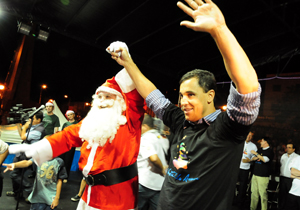 O Papai Noel estará presente todos os dias na praça central