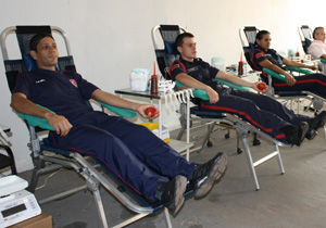 Alguns dos guardas estão doando pela primeira vez